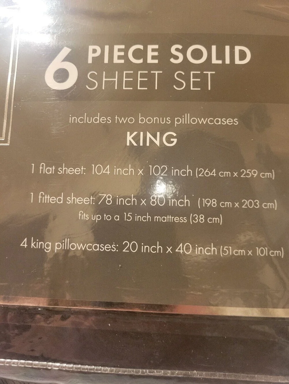 King Sz. Sheets/ Black /Greek Key Print/Weave/ NWT/4 King Cases Bonus